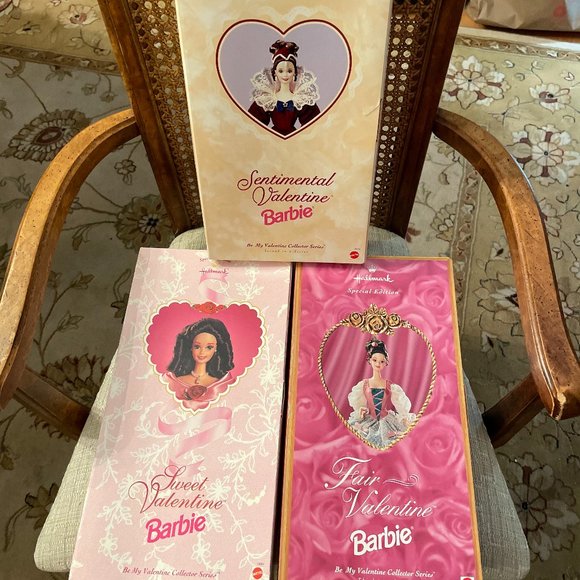 Set of 3 Hallmark Valentine Barbies